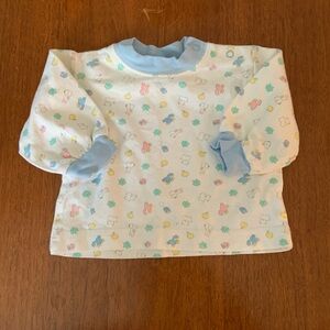 🍊5/$25 Vintage Bundle of Joy Baby Shirt with Pastel Animals size 0-3m